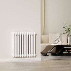 Flomasta White Square 2 Column Radiator