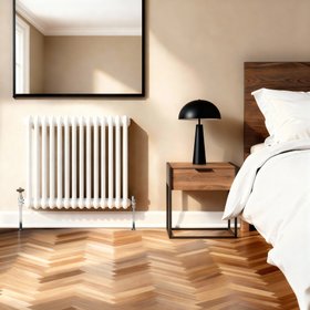 Flomasta White Square 2 Column Radiator 600mm x 605mm