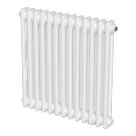 Flomasta 600mm x 605mm White Square 2 Column Radiator