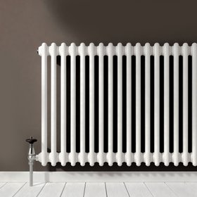 Flomasta White Horizontal 2 Column Radiator