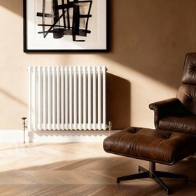 Flomasta White Horizontal 2 Column Radiator