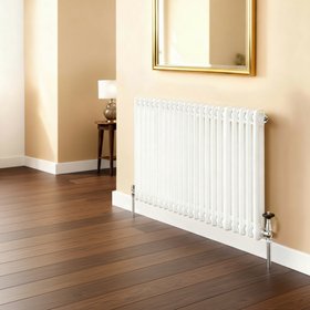 Flomasta White Horizontal 2 Column Radiator