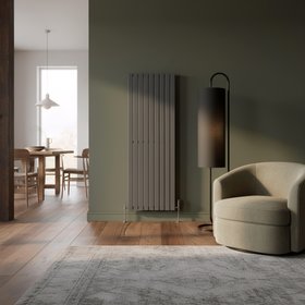Flomasta 1800mm x 608mm 6298BTU Anthracite Vertical Designer Radiator