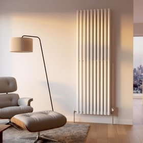 Flomasta 1800mm x 600mm 4174BTU White Vertical Designer Radiator