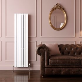 Flomasta 1800mm x 452mm 2598BTU White Vertical Designer Radiator