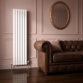 Flomasta 1800mm x 452mm 2598BTU White Vertical Designer Radiator