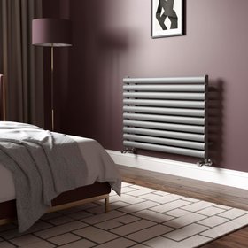 Flomasta 600mm x 1200mm 2626BTU Anthracite Horizontal Designer Radiator