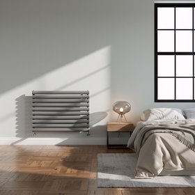 Flomasta 600mm x 1000mm 2189BTU Anthracite Horizontal Designer Radiator