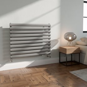 Flomasta 600mm x 1000mm 2189BTU Anthracite Horizontal Designer Radiator