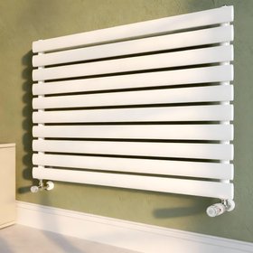 Flomasta 600mm x 1000mm 2189BTU White Horizontal Designer Radiator
