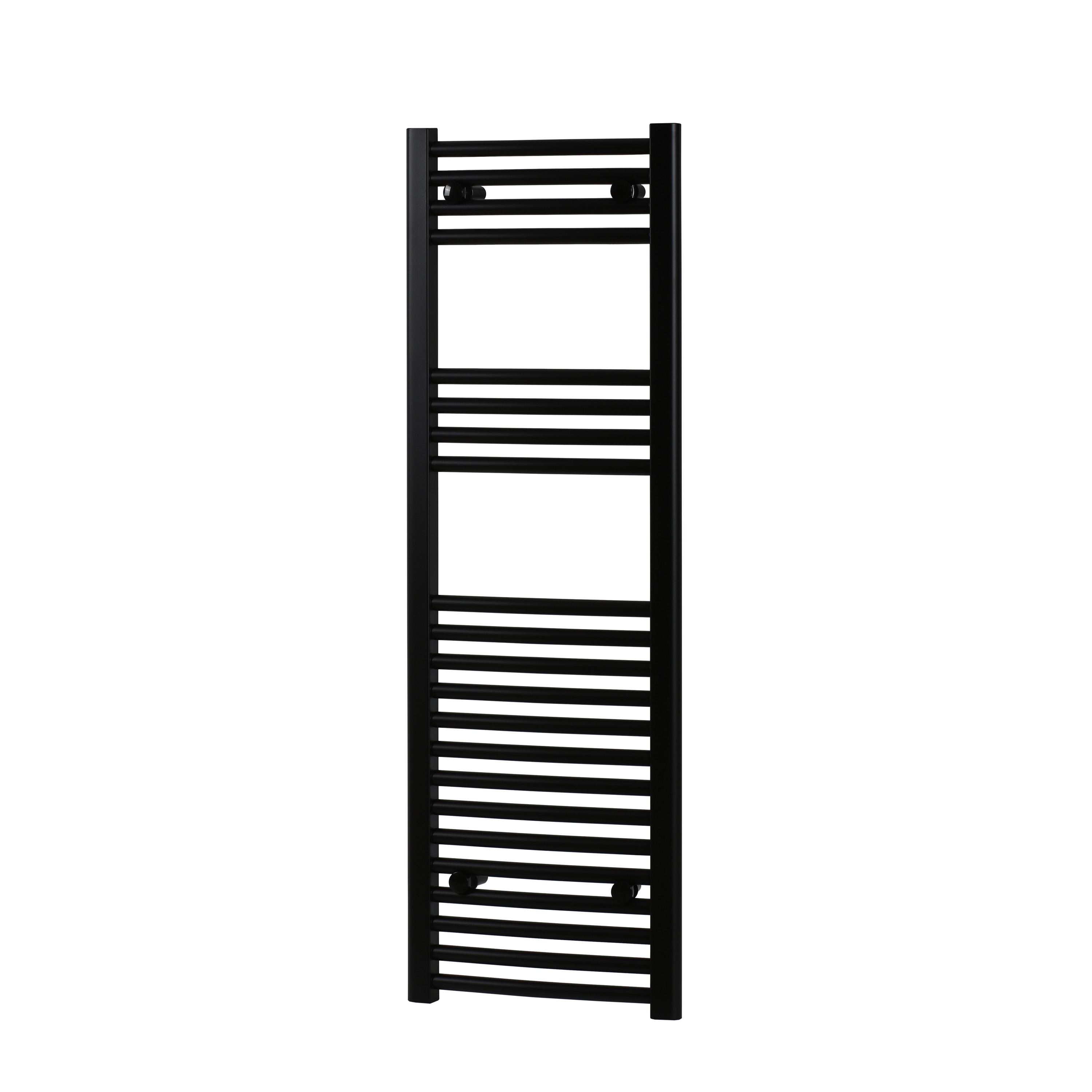 FLOMASTA 1200MM X 500MM 1808BTU BLACK CURVED TOWEL RADIATOR