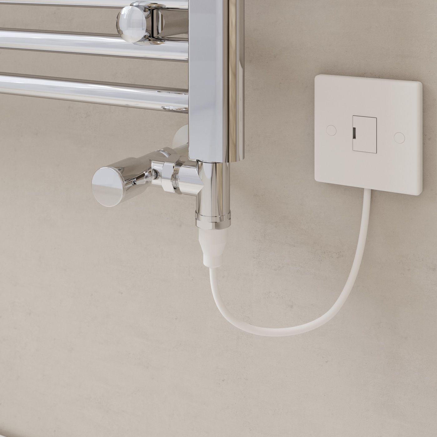 Flomasta 400W White Towel Radiator Heating Element