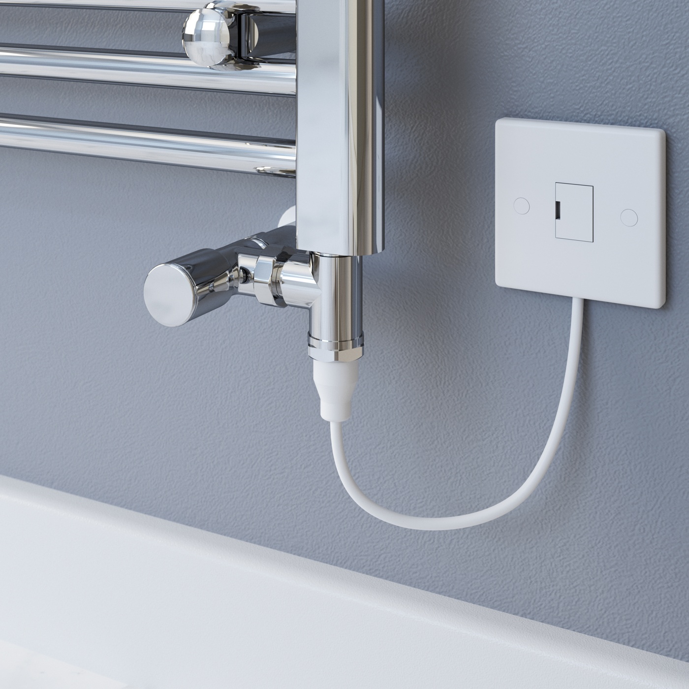 Flomasta 600W White Towel Radiator Heating Element