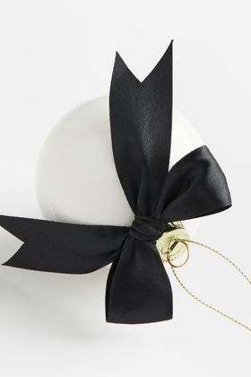 H&M Home, Glass Christmas Bauble With A Bow £4.99