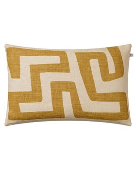 Abstract Yellow Printed Cushion