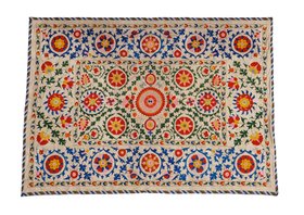 Multicoloured Flower Suzani Bedspread