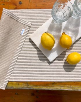 White Stripe Table Runner