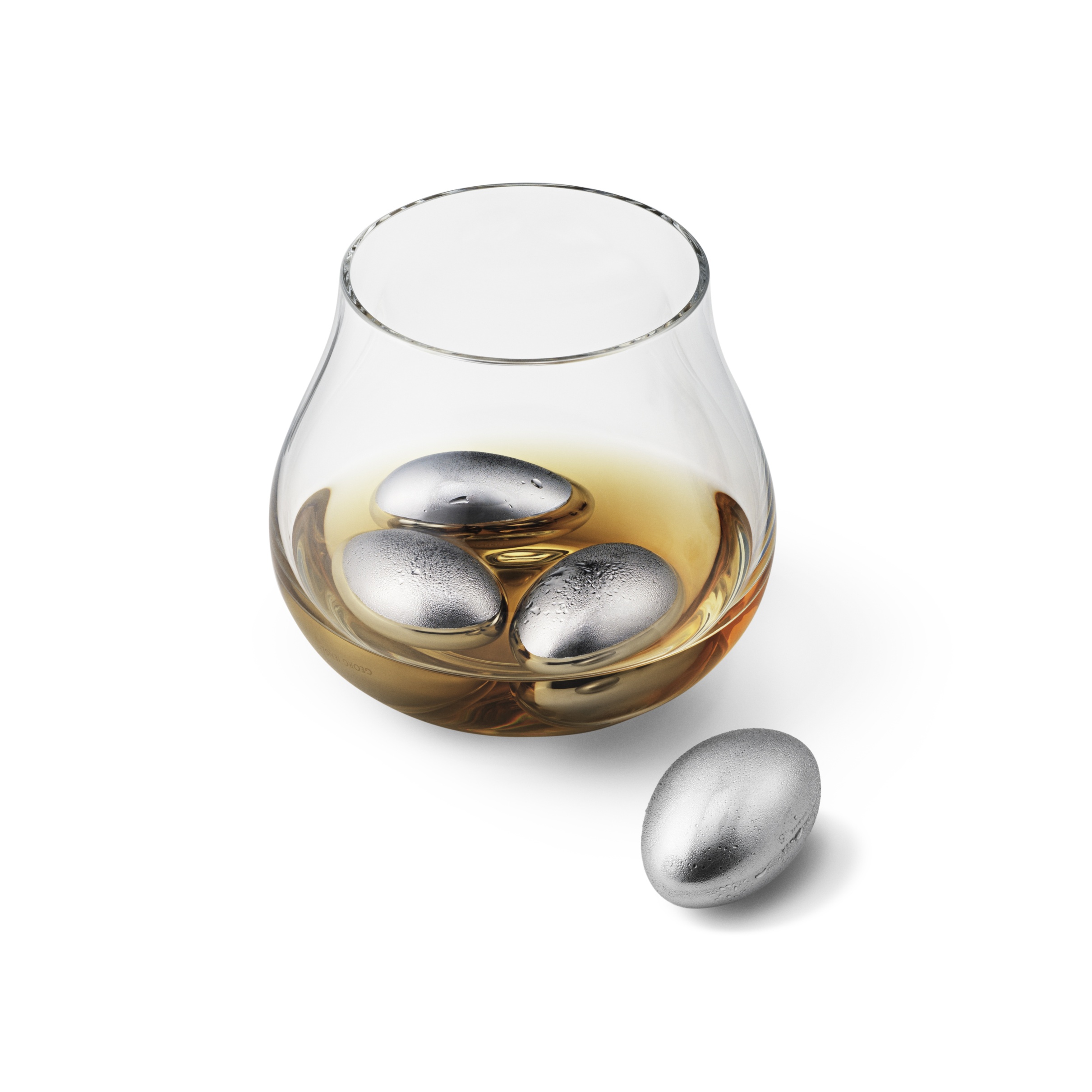 Georg Jensen Sky Ice Cubes | Mirror Polished Stainless Steel | Set of 4