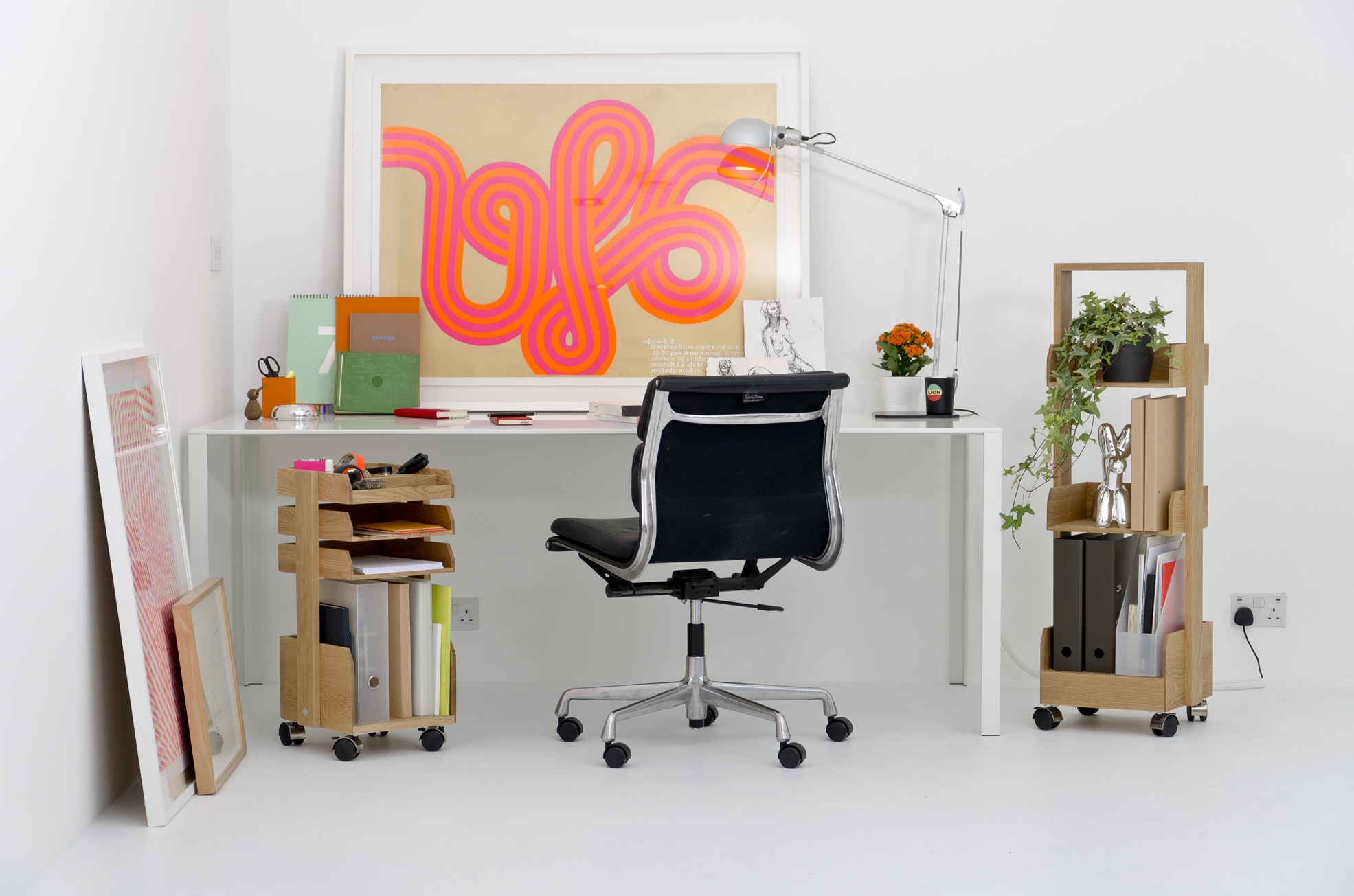 Wireworks Casper Rolling Workspace Organiser | Oak