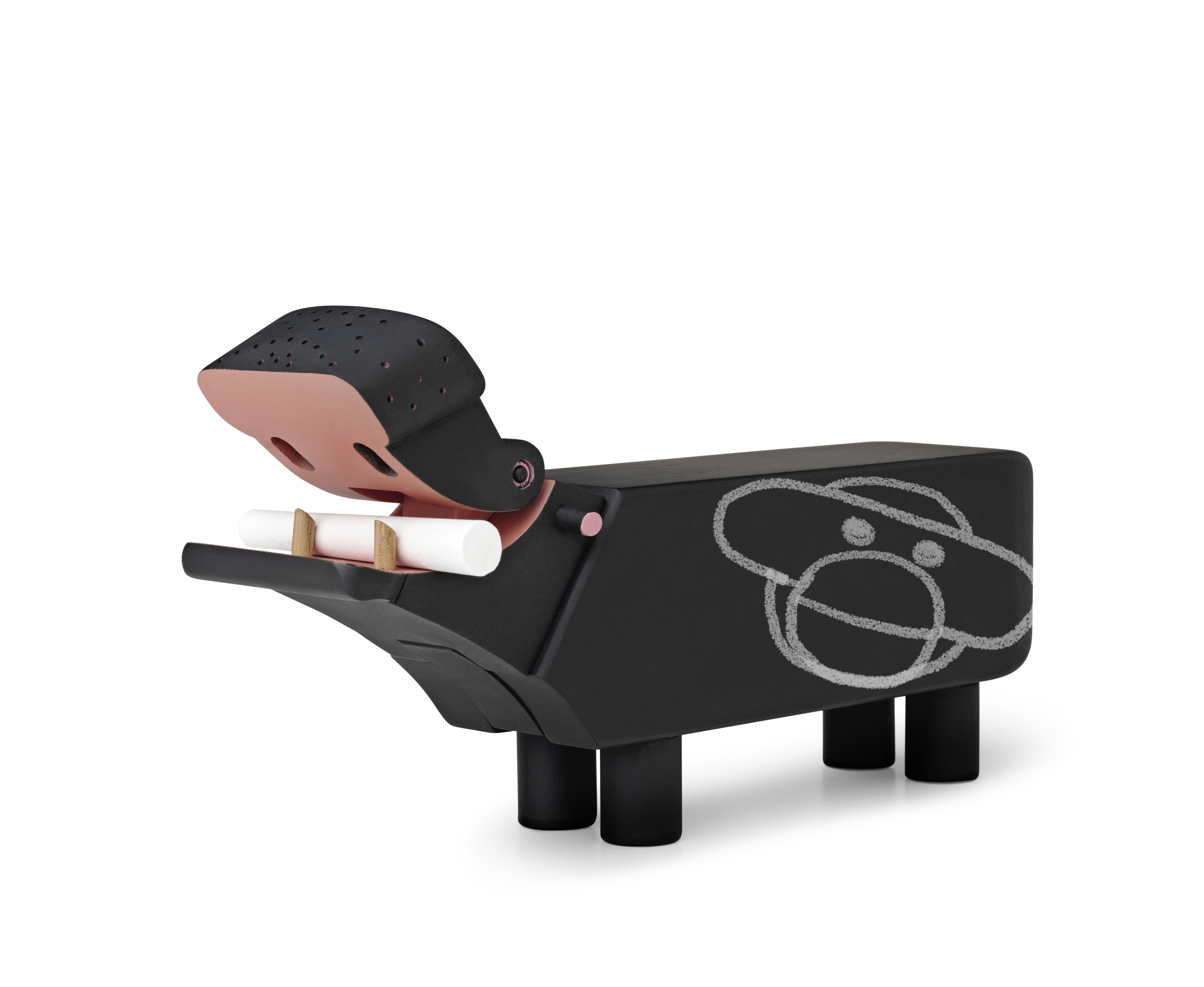 Kay Bojesen Painted Wooden Hippo - Black