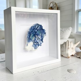 Coastal Wall Art of A Handcrafted Porcelain Glazed Shell: Still Waters