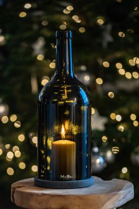 Windlicht - B Ä M - edel & wertig - Wein kann so nachhaltig sein !