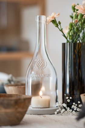 Bulgarini Windlicht in transparent - WOW - wunderschön, wertig & nachhaltig