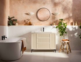 Bota 100 Fluted Cabinet in Stone