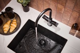 KoGE 3-in-1 Swan Spout Hot Water Tap | Matte Black