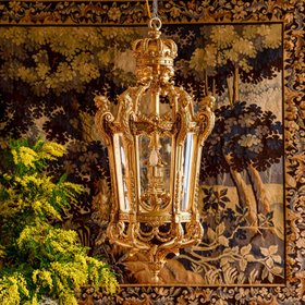 French Napoleon III Style Giltwood Lantern