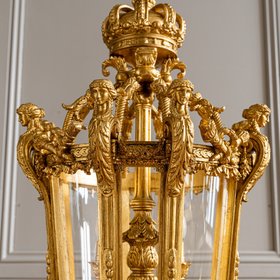 French Napoleon III Style Giltwood Lantern