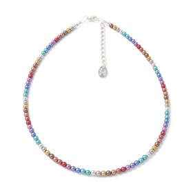 Rainbow Pearl Beaded Necklace by Carrie Elspeth