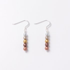Rainbow Pearl Metallic Earrings by Carrie Elspeth