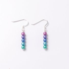 Rainbow Pearl Bright Tones Earrings by Carrie Elspeth