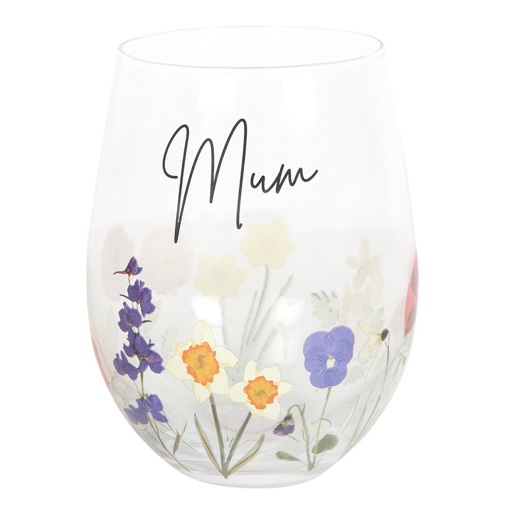 Wildflower MUM Glass