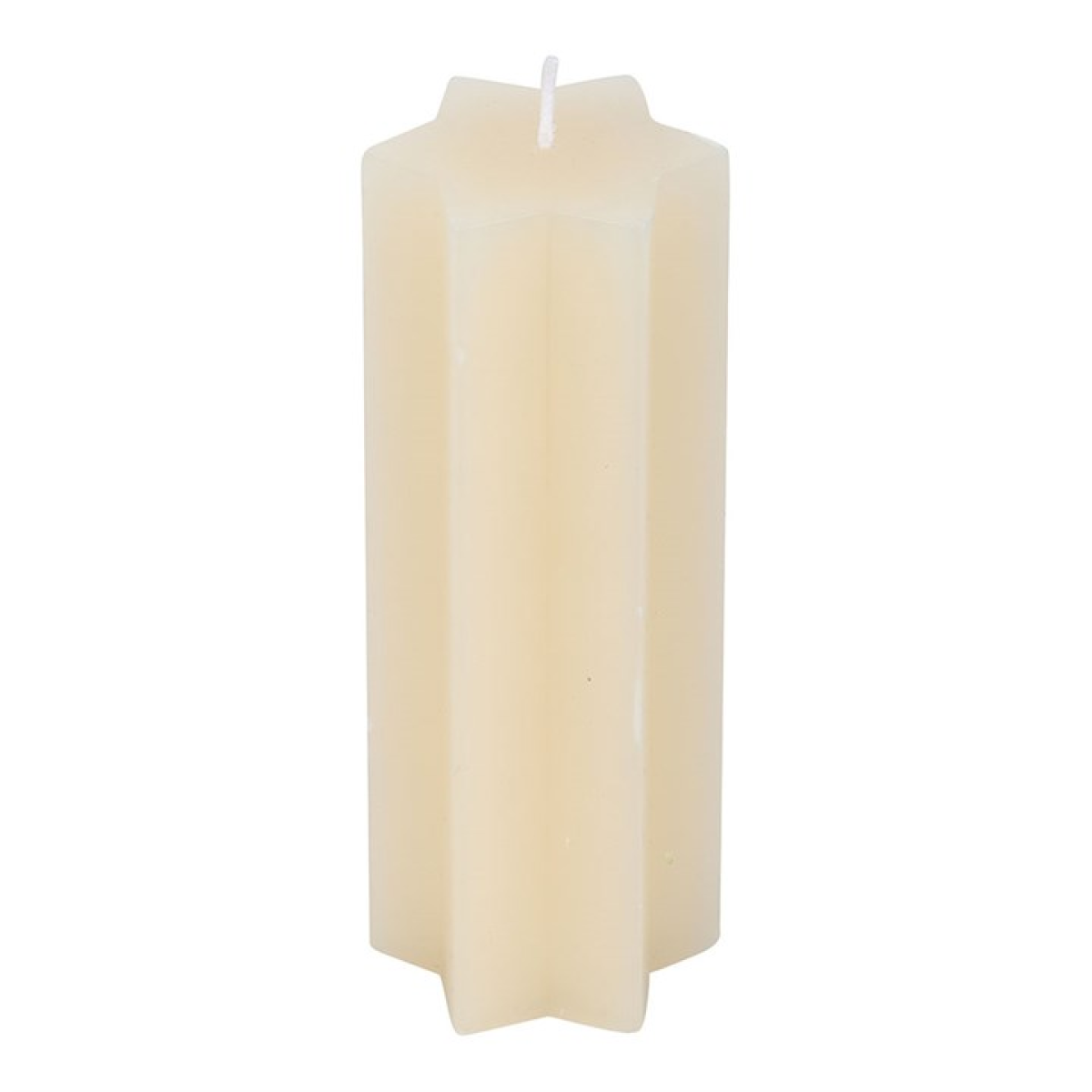 Cream Star Shaped Taper Candle