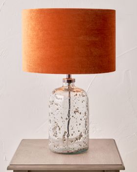 Octavia Small Grey Bubble Glass Table Lamp Base