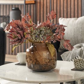 Elowen Brown and Beige Glass Vase