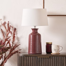 Kaisa Mulberry Reactive Glaze Table Lamp