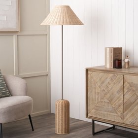 Halia Rattan Base and Shade Floor Lamp