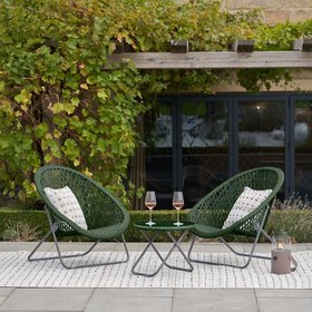 Evia Green Foldable Garden Chair Set