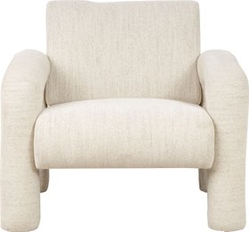 Arezzo White Fabric Chair