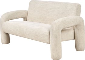 Arezzo White Fabric Sofa
