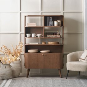 Meava Dark Ash Shelf Unit