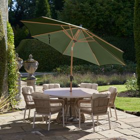 Platinum Riva Olive and Teak 3m Round Parasol