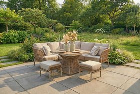 Oia Woven Outdoor Corner Seating Set