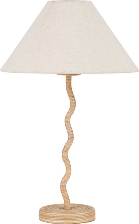 Pulau Rattan Wave Table Lamp Base