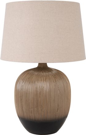 Dunn Brown and Black Textured Ceramic Table Lamp