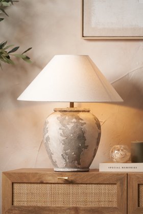Lilia Tall Antique Finish Stoneware Table Lamp Base
