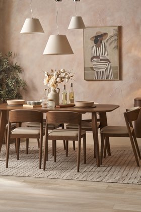 Meava Dark Ash Dining Table